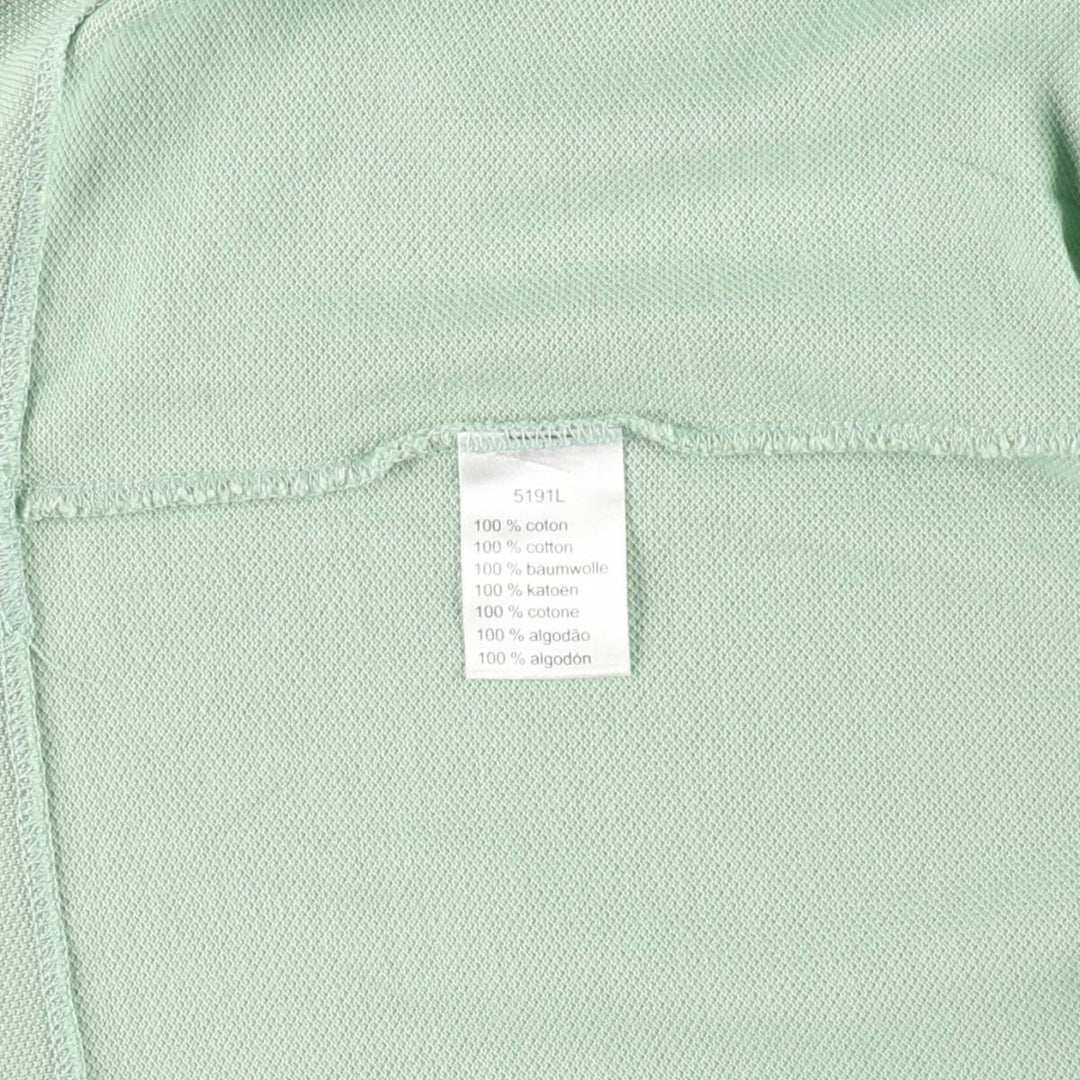 Lacoste (LACOSTE) French design short-sleeved polo shirt, made in El Salvador, size 7 (equivalent to men's XXL). cotton Mint green Vintage Second Hand