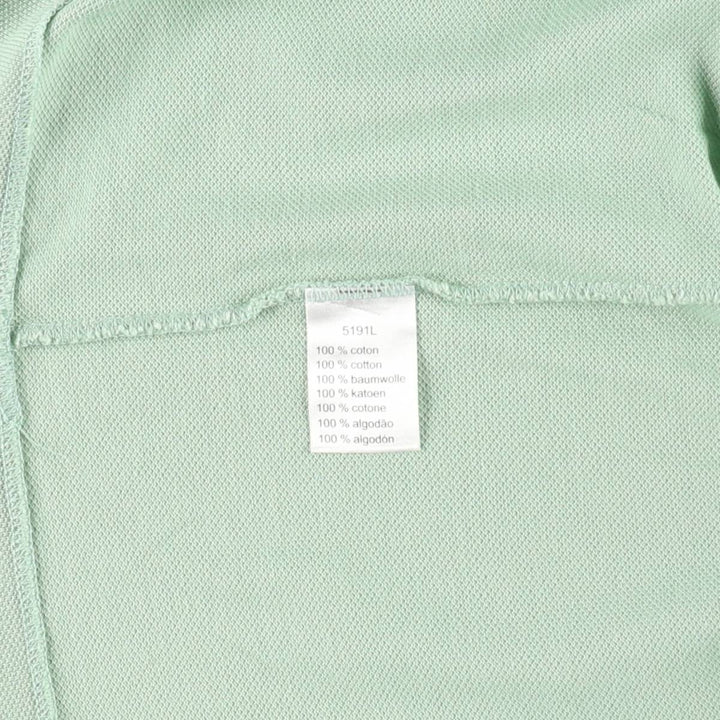 Lacoste (LACOSTE) French design short-sleeved polo shirt, made in El Salvador, size 7 (equivalent to men's XXL). cotton Mint green Vintage Second Hand