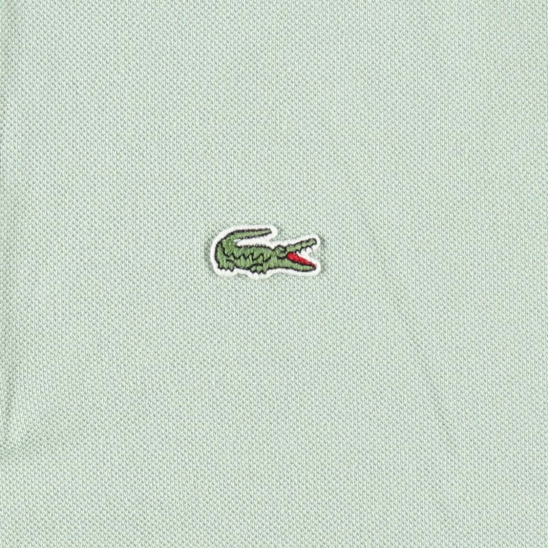 Lacoste (LACOSTE) French design short-sleeved polo shirt, made in El Salvador, size 7 (equivalent to men's XXL). cotton Mint green Vintage Second Hand