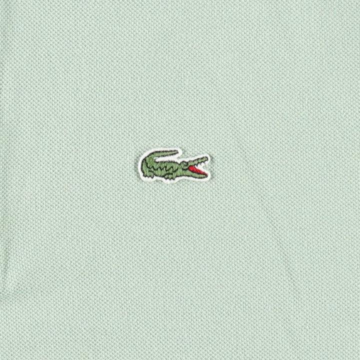 Lacoste (LACOSTE) French design short-sleeved polo shirt, made in El Salvador, size 7 (equivalent to men's XXL). cotton Mint green Vintage Second Hand