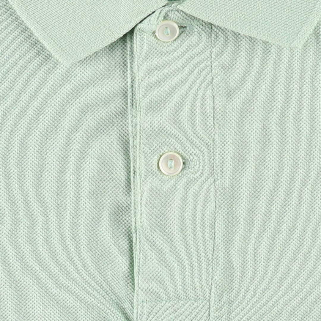 Lacoste (LACOSTE) French design short-sleeved polo shirt, made in El Salvador, size 7 (equivalent to men's XXL). cotton Mint green Vintage Second Hand