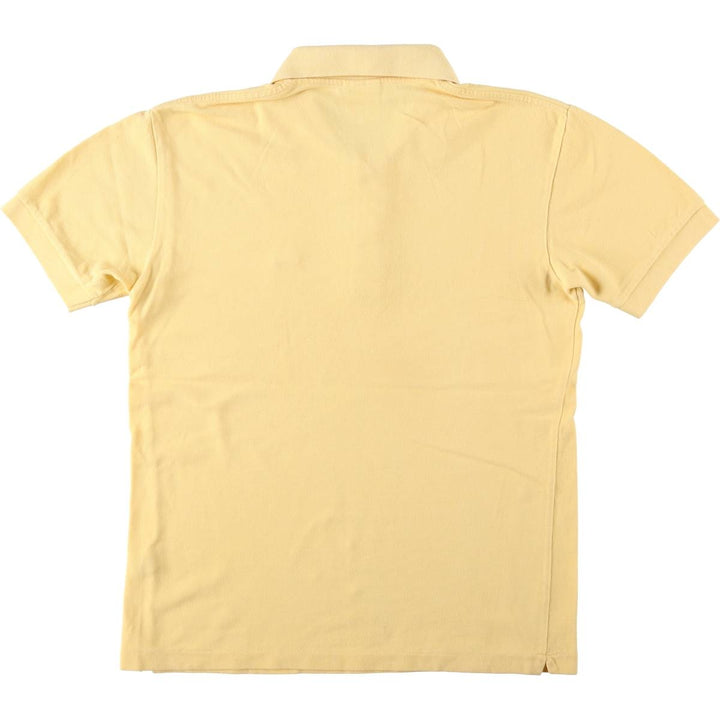 Lacoste LACOSTE French design short sleeve polo shirt size 4, men's M size cotton yellow type Vintage Second Hand