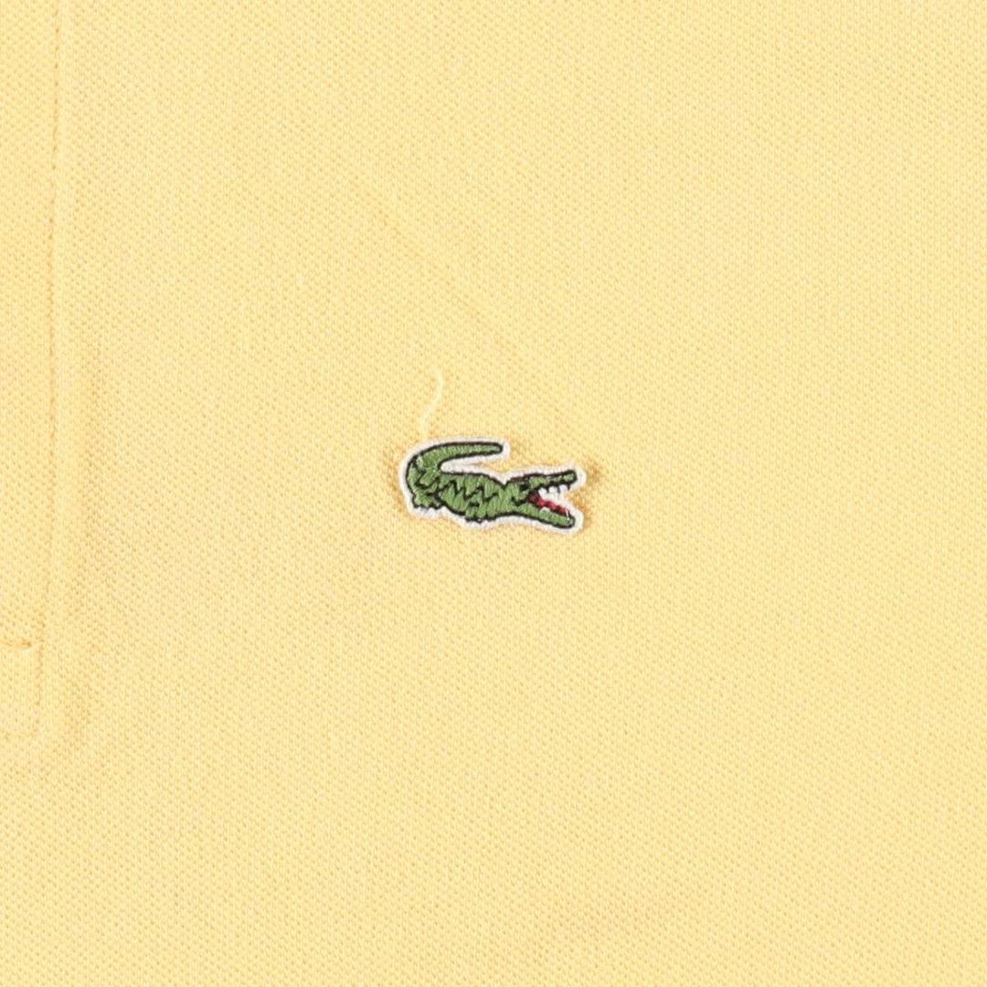 Lacoste LACOSTE French design short sleeve polo shirt size 4, men's M size cotton yellow type Vintage Second Hand