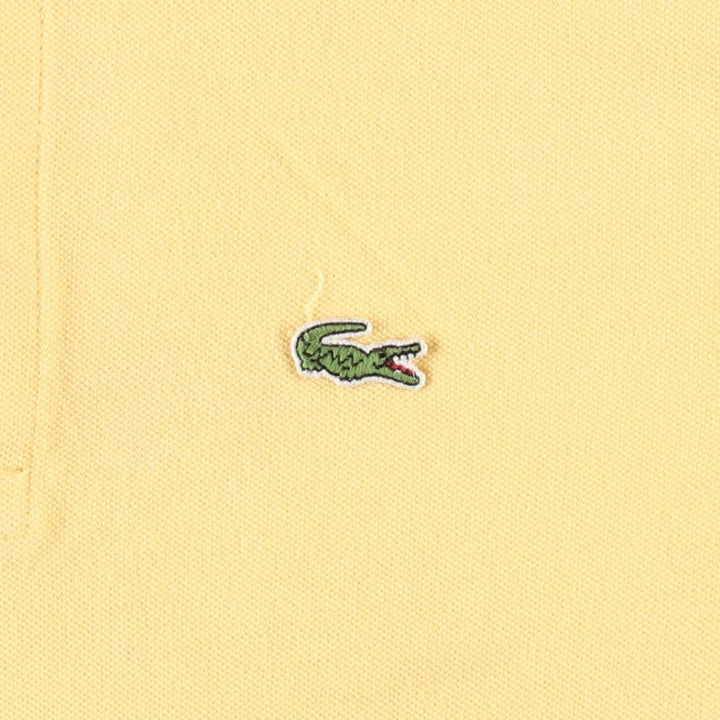 Lacoste LACOSTE French design short sleeve polo shirt size 4, men's M size cotton yellow type Vintage Second Hand