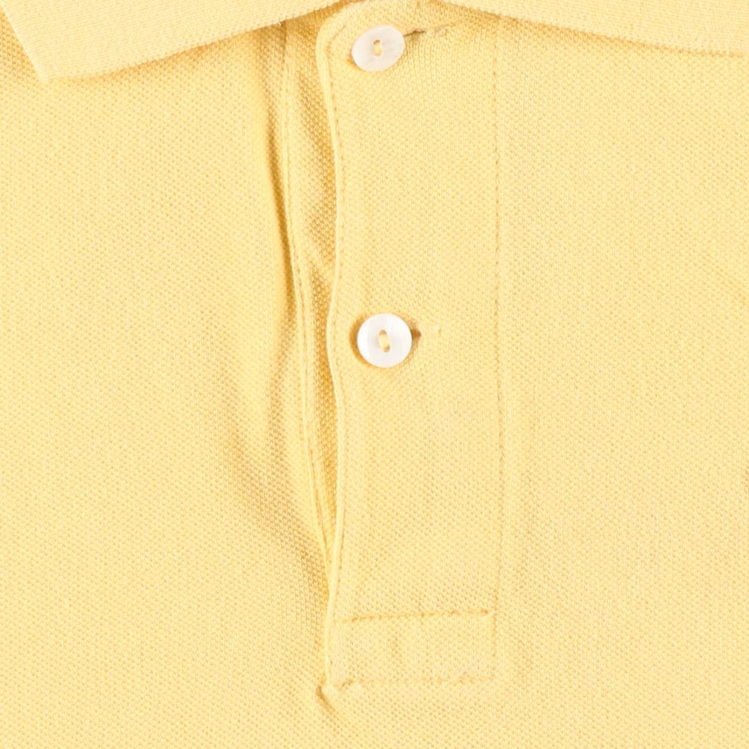 Lacoste LACOSTE French design short sleeve polo shirt size 4, men's M size cotton yellow type Vintage Second Hand