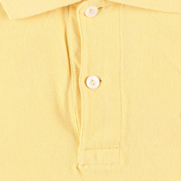 Lacoste LACOSTE French design short sleeve polo shirt size 4, men's M size cotton yellow type Vintage Second Hand