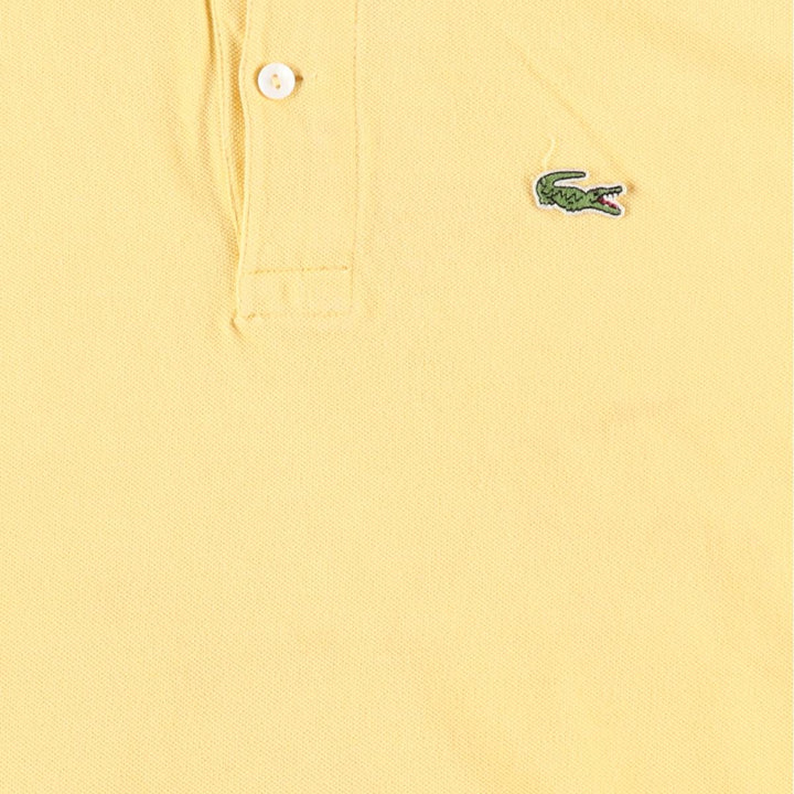 Lacoste LACOSTE French design short sleeve polo shirt size 4, men's M size cotton yellow type Vintage Second Hand