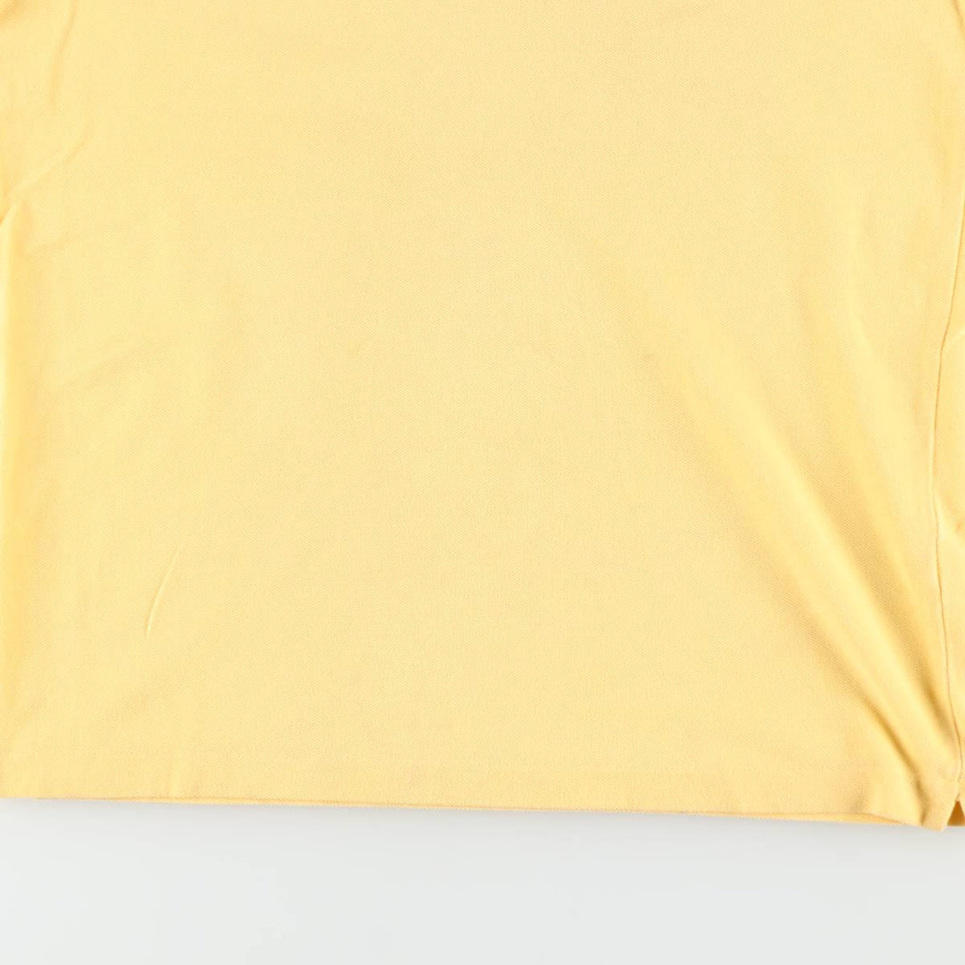 Lacoste LACOSTE French design short sleeve polo shirt size 4, men's M size cotton yellow type Vintage Second Hand
