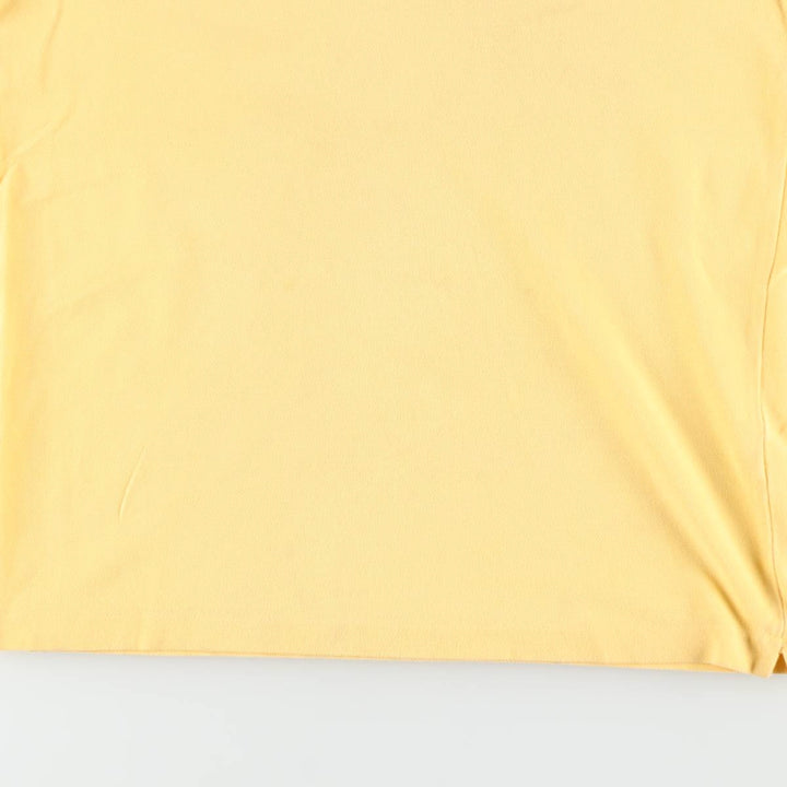 Lacoste LACOSTE French design short sleeve polo shirt size 4, men's M size cotton yellow type Vintage Second Hand