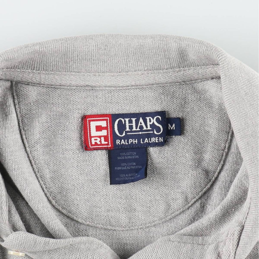 Ralph Lauren CHAPS Short-Sleeve Polo Shirt, Men's Size M (approx.) cotton gray type Vintage Second Hand