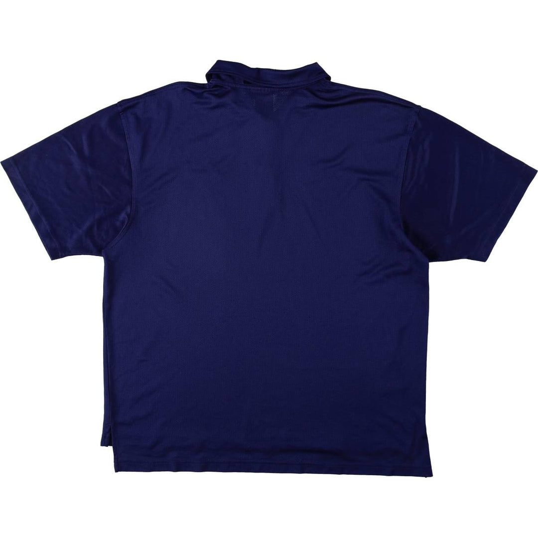 90'S Adidas short-sleeved polo shirt, men's size L equivalent, vintage. polyester navy blue type Vintage Second Hand