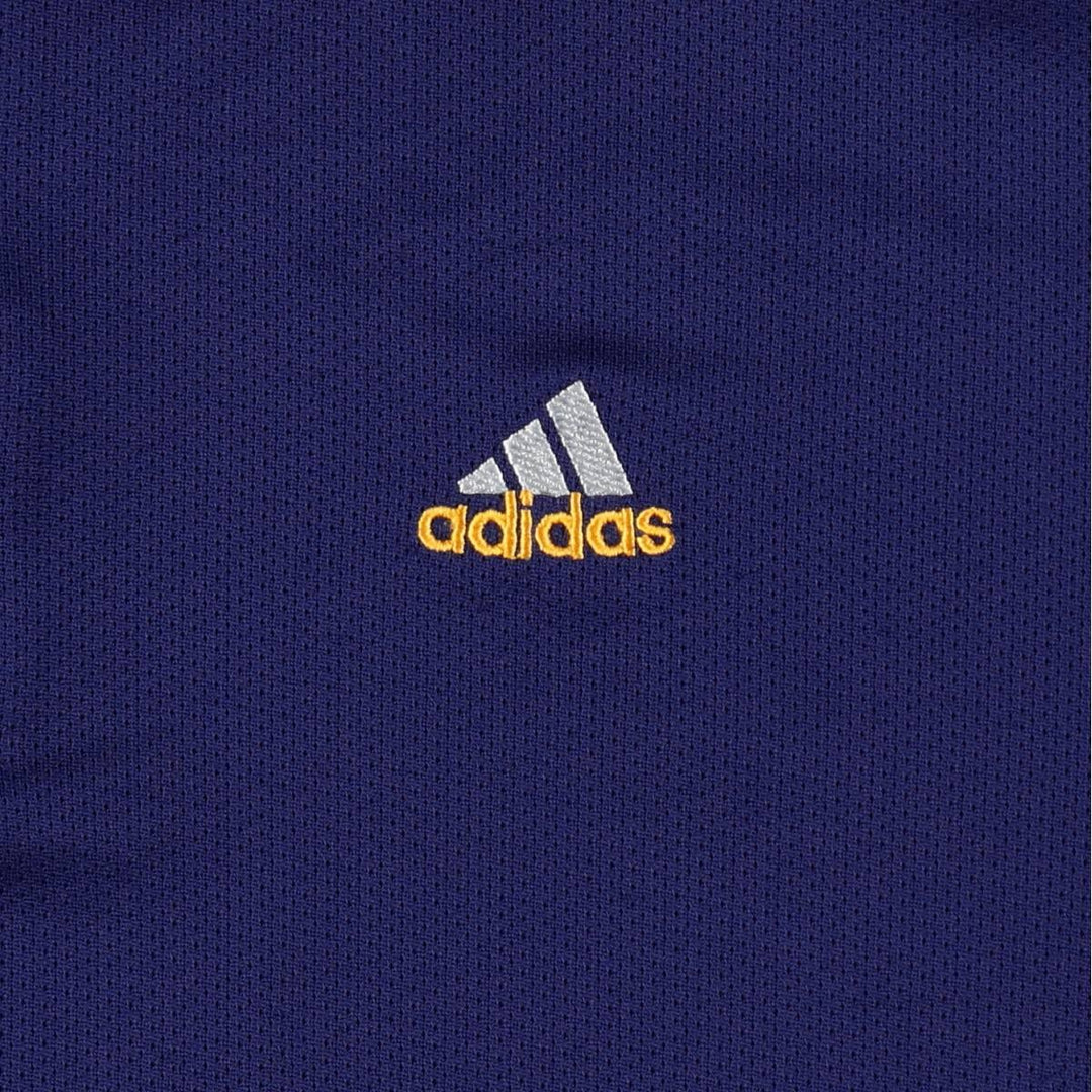90'S Adidas short-sleeved polo shirt, men's size L equivalent, vintage. polyester navy blue type Vintage Second Hand