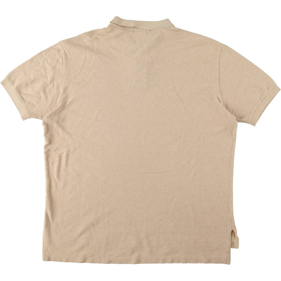 Ralph Lauren POLO by Ralph Lauren short sleeve polo shirt, men's XL size cotton Beige type Vintage Second Hand
