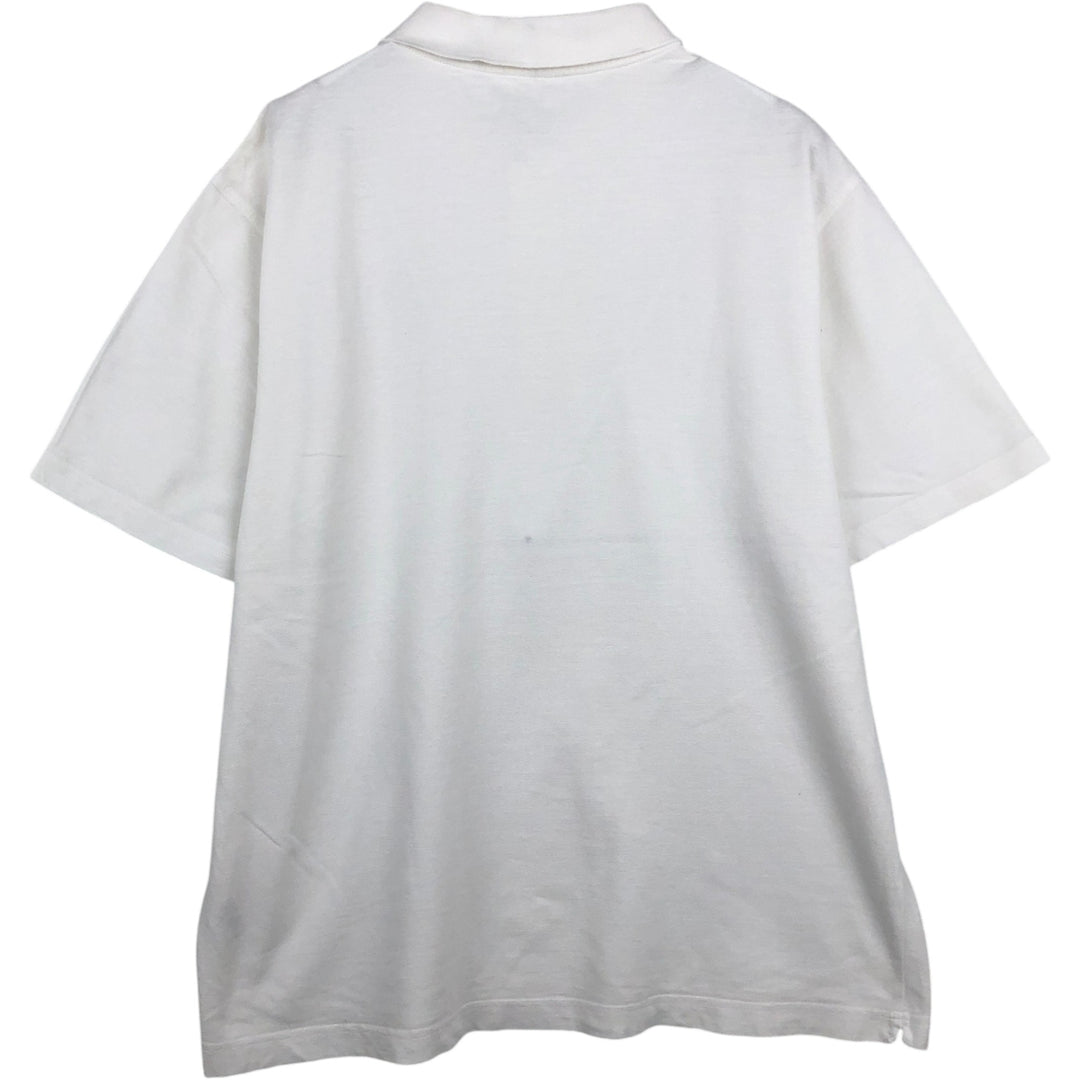 Lacoste Sport Short-Sleeve Polo Shirt, Size 7 (Men's XXL equivalent) cotton white type Vintage Second Hand