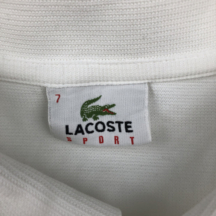 Lacoste Sport Short-Sleeve Polo Shirt, Size 7 (Men's XXL equivalent) cotton white type Vintage Second Hand