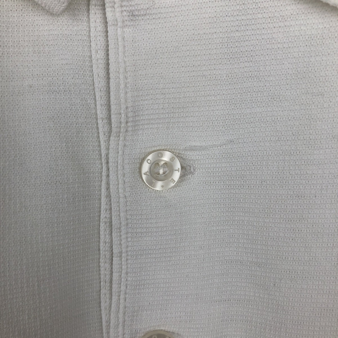 Lacoste Sport Short-Sleeve Polo Shirt, Size 7 (Men's XXL equivalent) cotton white type Vintage Second Hand