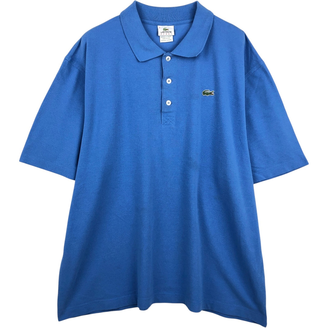 Big Size Lacoste LACOSTE SPORT French Design Short-Sleeve Polo Shirt, Size 9 (Equivalent to Men's XXXL) cotton blue type Vintage Second Hand