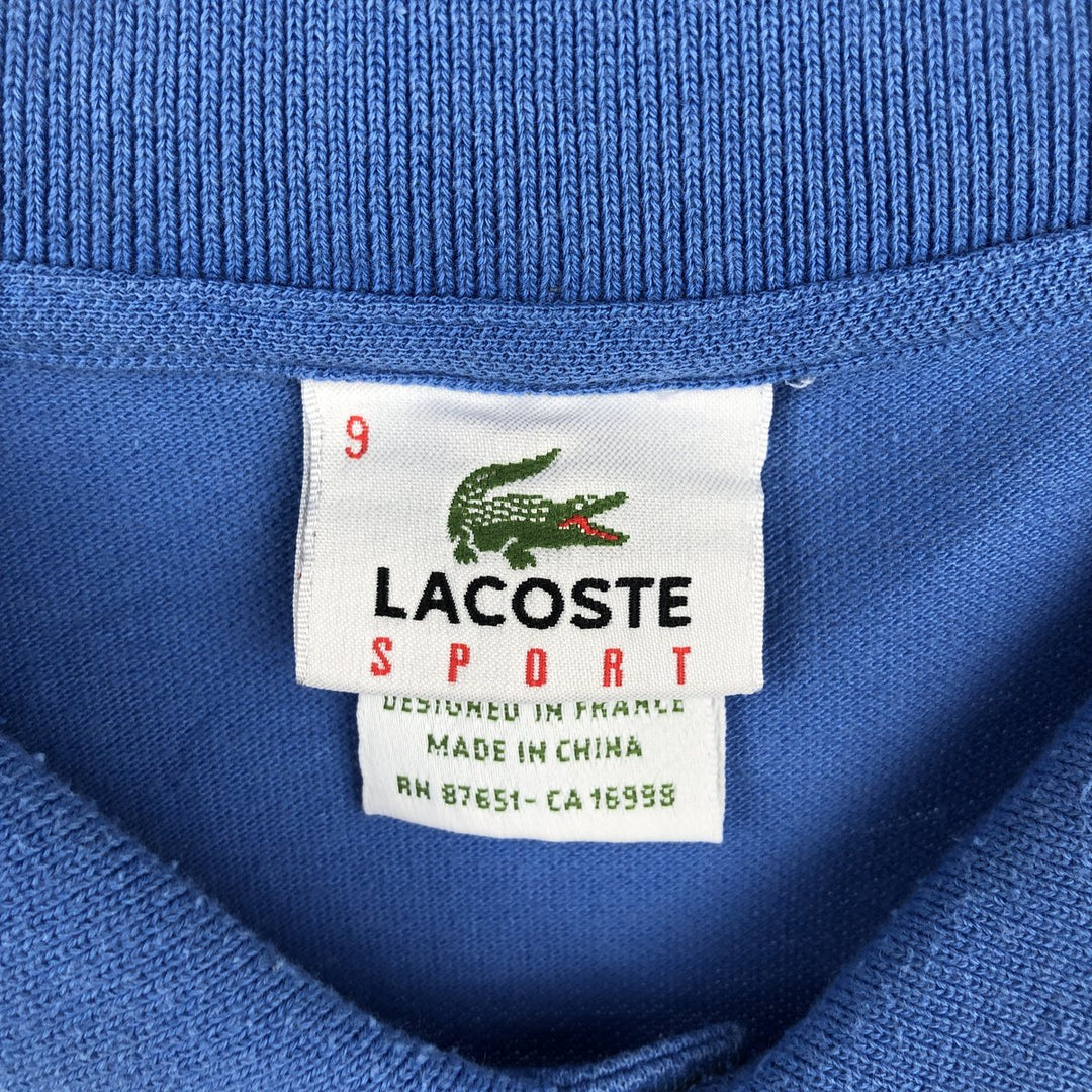 Big Size Lacoste LACOSTE SPORT French Design Short-Sleeve Polo Shirt, Size 9 (Equivalent to Men's XXXL) cotton blue type Vintage Second Hand