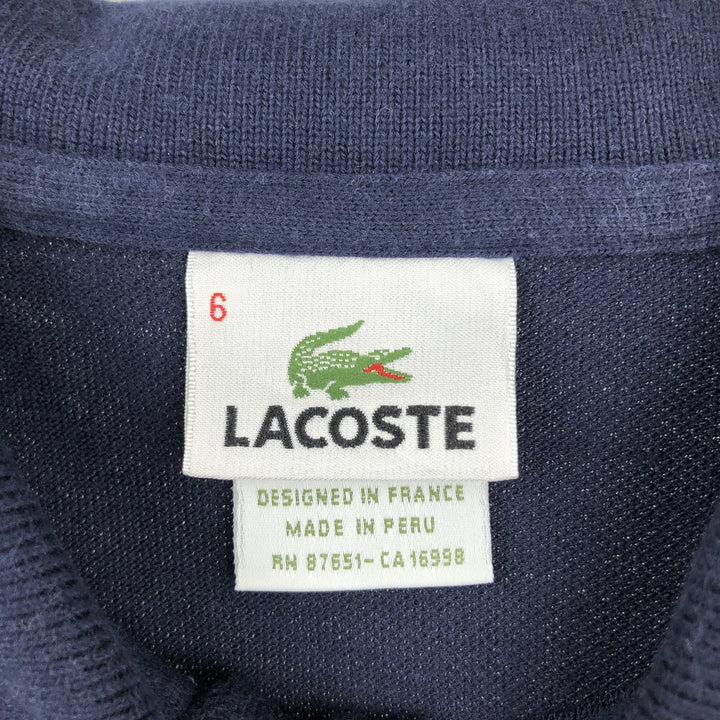 Lacoste LACOSTE French design short sleeve polo shirt size 6 men's XL equivalent cotton navy blue type Vintage Second Hand