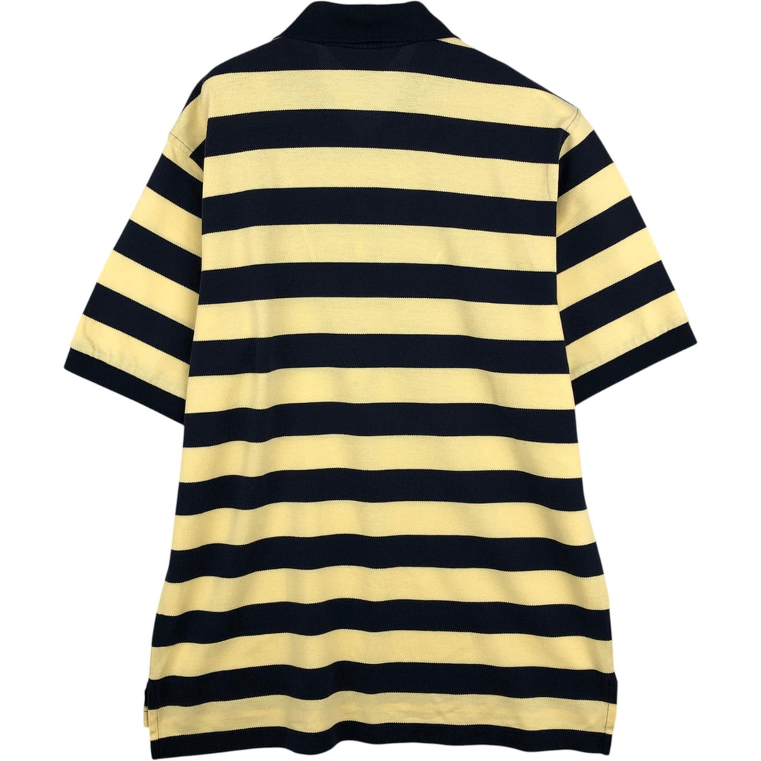 Brooks Brothers Est.1818 Short-Sleeve Striped Polo Shirt, Men's Size M (approx.) cotton yellow type Vintage Second Hand