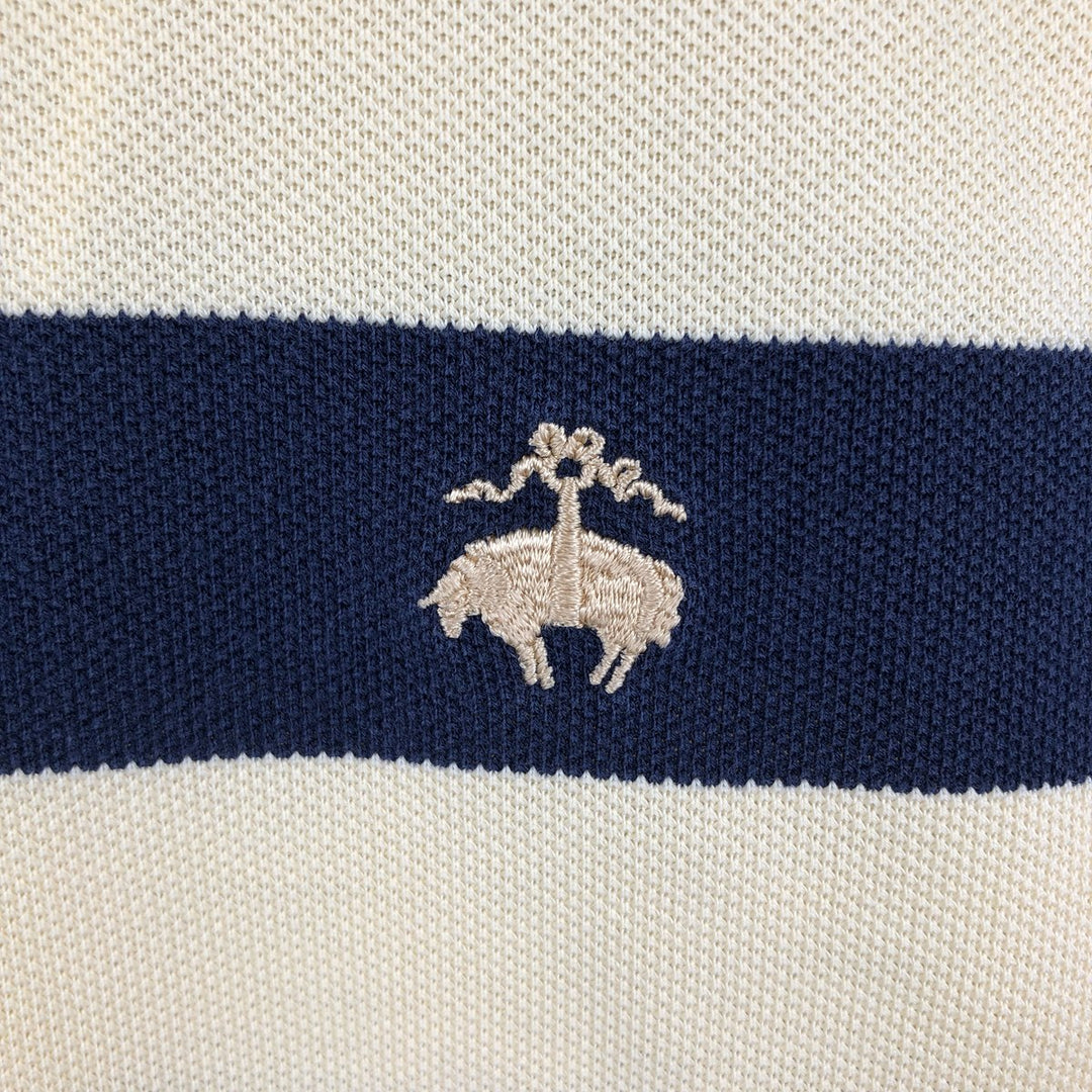 Brooks Brothers Est.1818 Short-Sleeve Striped Polo Shirt, Men's Size M (approx.) cotton yellow type Vintage Second Hand