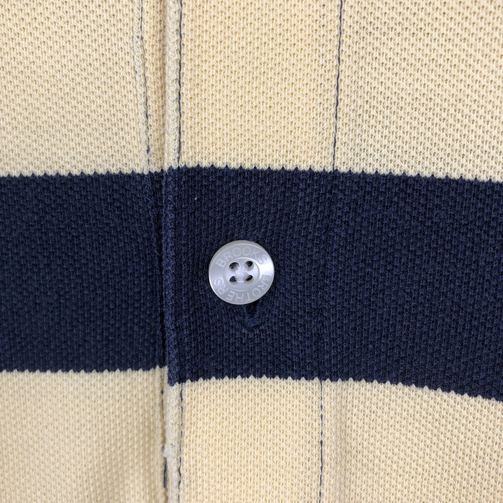 Brooks Brothers Est.1818 Short-Sleeve Striped Polo Shirt, Men's Size M (approx.) cotton yellow type Vintage Second Hand
