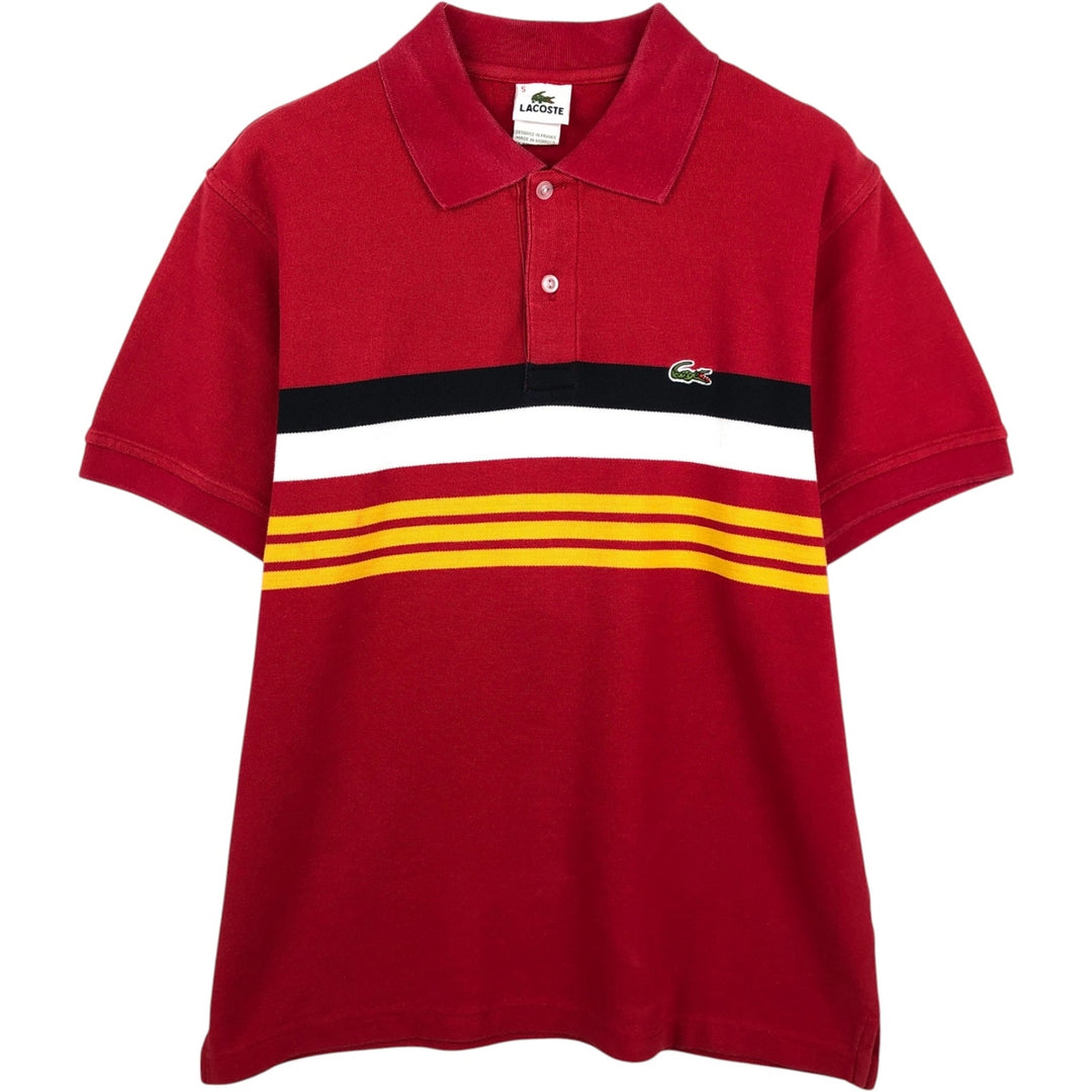 Lacoste LACOSTE French design short sleeve polo shirt size 5, men's L size cotton red type Vintage Second Hand