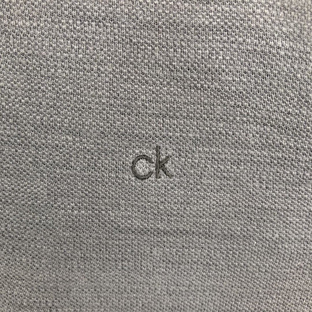 Calvin Klein short-sleeved polo shirt, men's size L (approx.) cotton Charcoal Vintage Second Hand