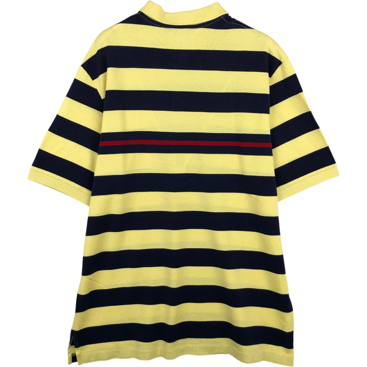 Ralph Lauren POLO GOLF Short Sleeve Striped Polo Shirt Men's XL Pima Cotton yellow type Vintage Second Hand