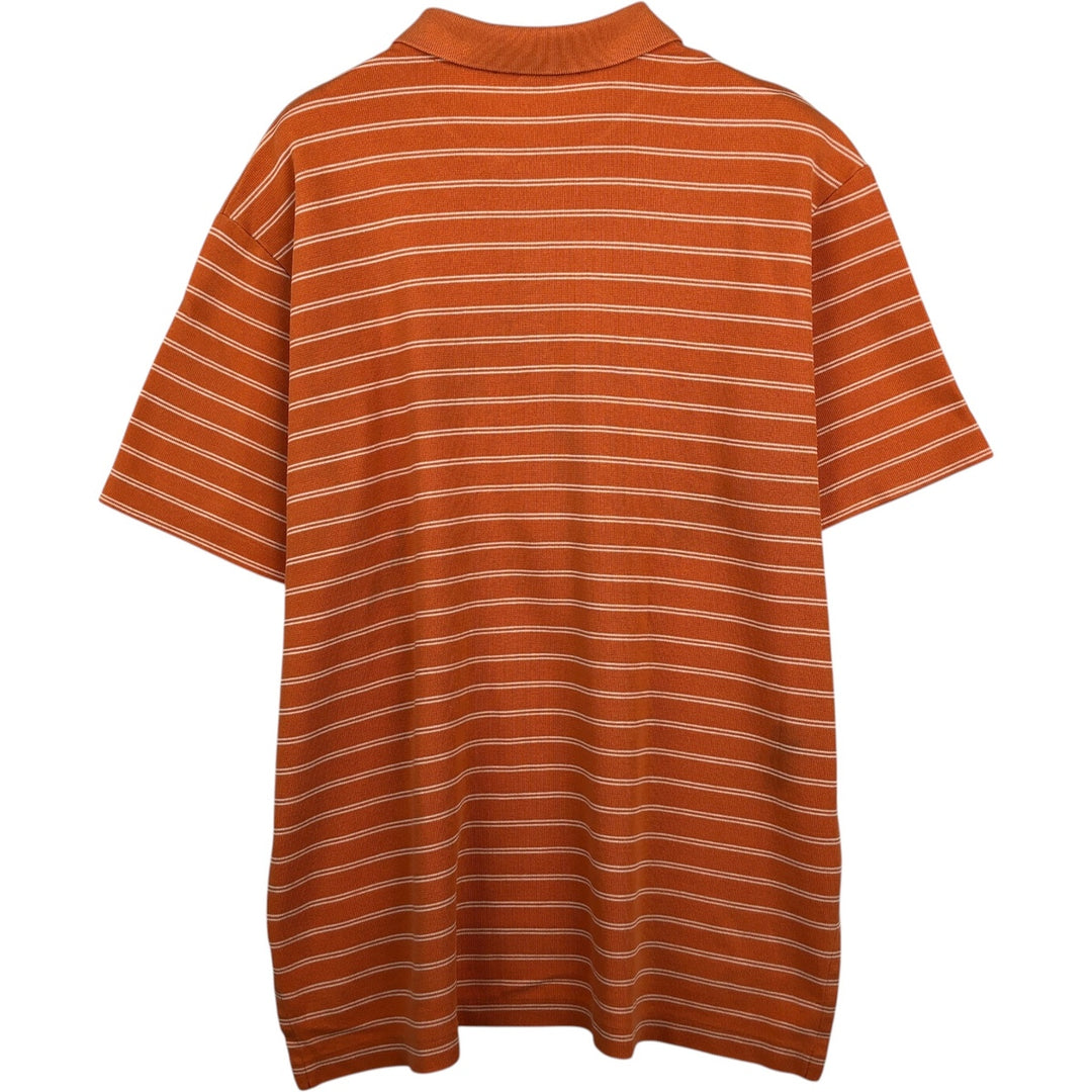 Ralph Lauren POLO by Ralph Lauren short sleeve striped polo shirt, men's size L cotton orange type Vintage Second Hand