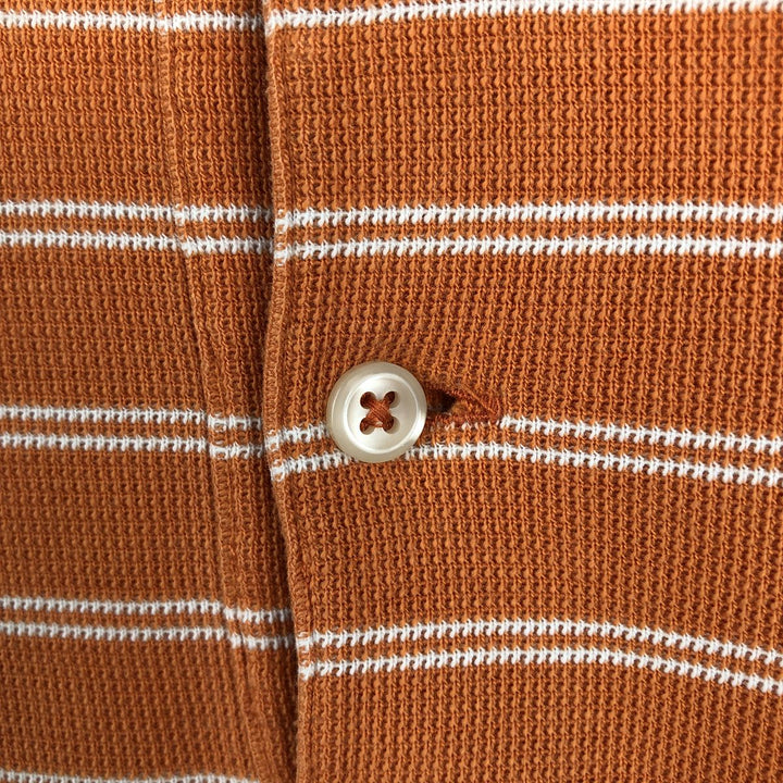 Ralph Lauren POLO by Ralph Lauren short sleeve striped polo shirt, men's size L cotton orange type Vintage Second Hand