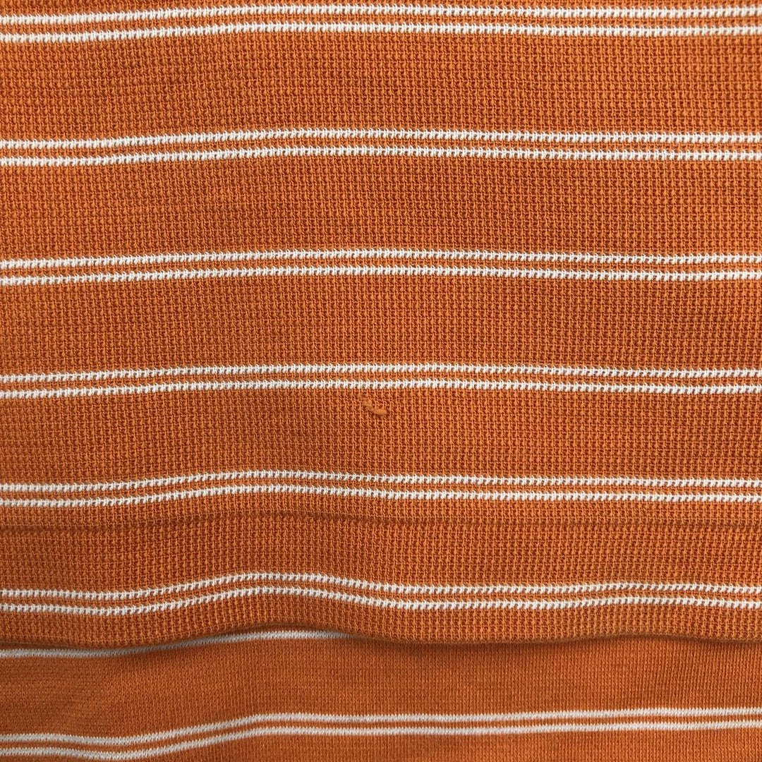 Ralph Lauren POLO by Ralph Lauren short sleeve striped polo shirt, men's size L cotton orange type Vintage Second Hand
