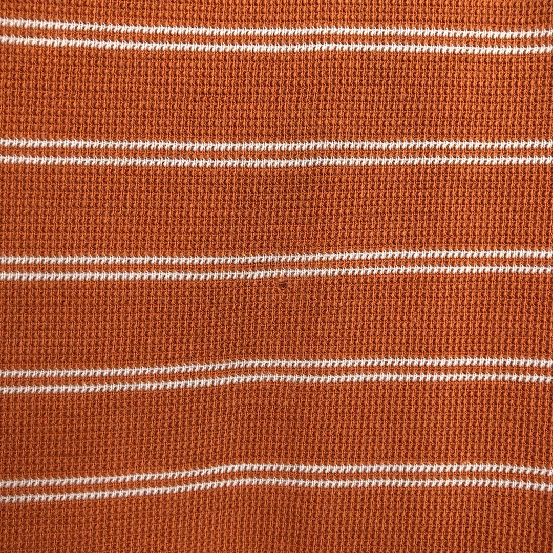 Ralph Lauren POLO by Ralph Lauren short sleeve striped polo shirt, men's size L cotton orange type Vintage Second Hand