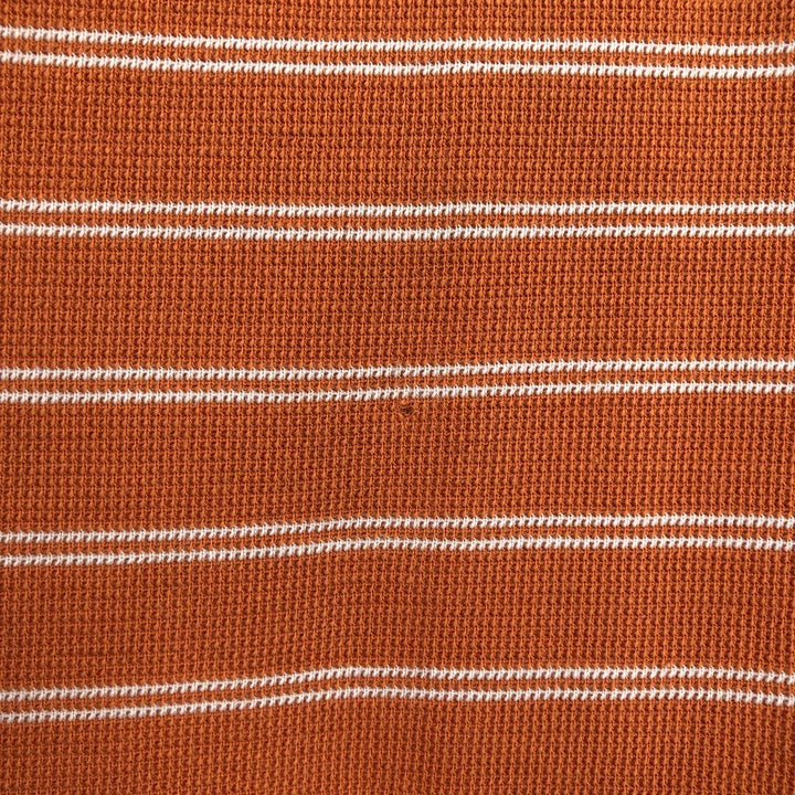 Ralph Lauren POLO by Ralph Lauren short sleeve striped polo shirt, men's size L cotton orange type Vintage Second Hand