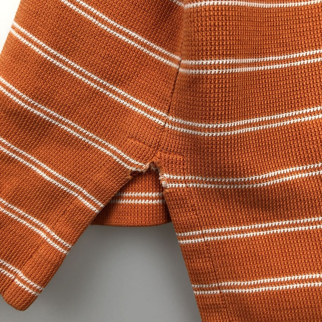 Ralph Lauren POLO by Ralph Lauren short sleeve striped polo shirt, men's size L cotton orange type Vintage Second Hand