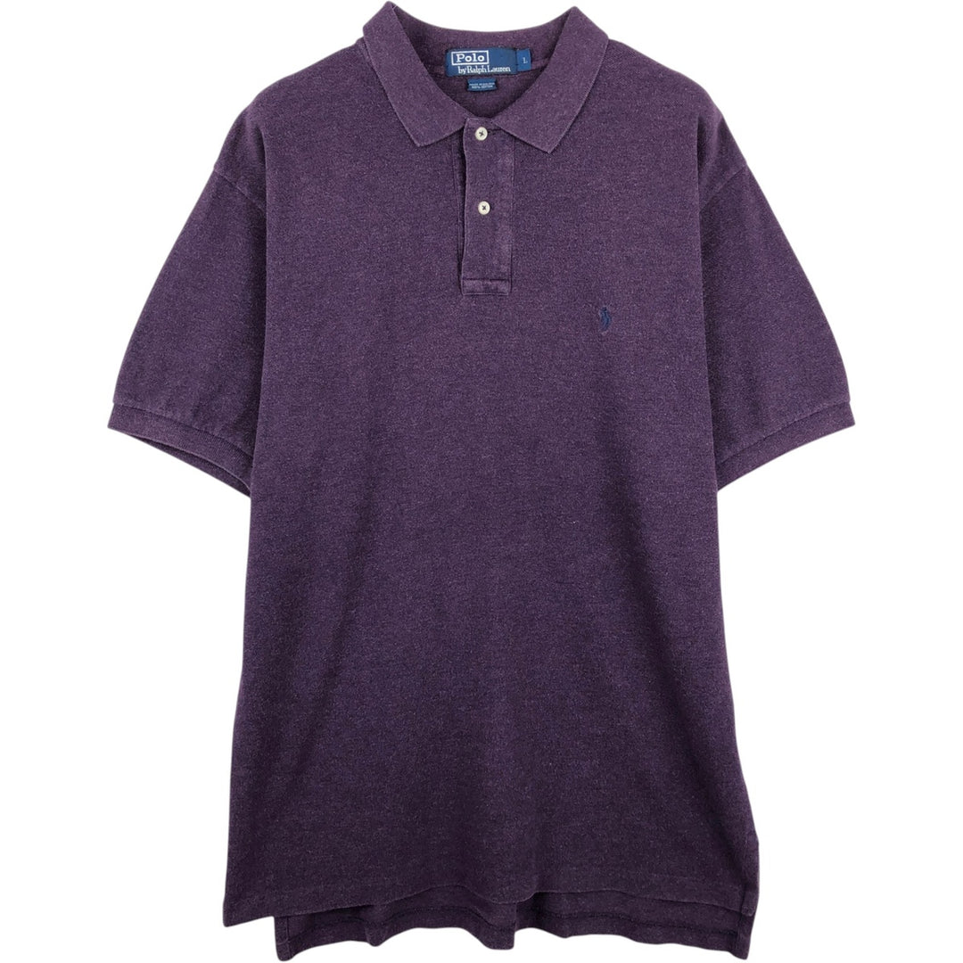 Ralph Lauren POLO by Ralph Lauren short sleeve polo shirt, men's size L cotton purple type Vintage Second Hand