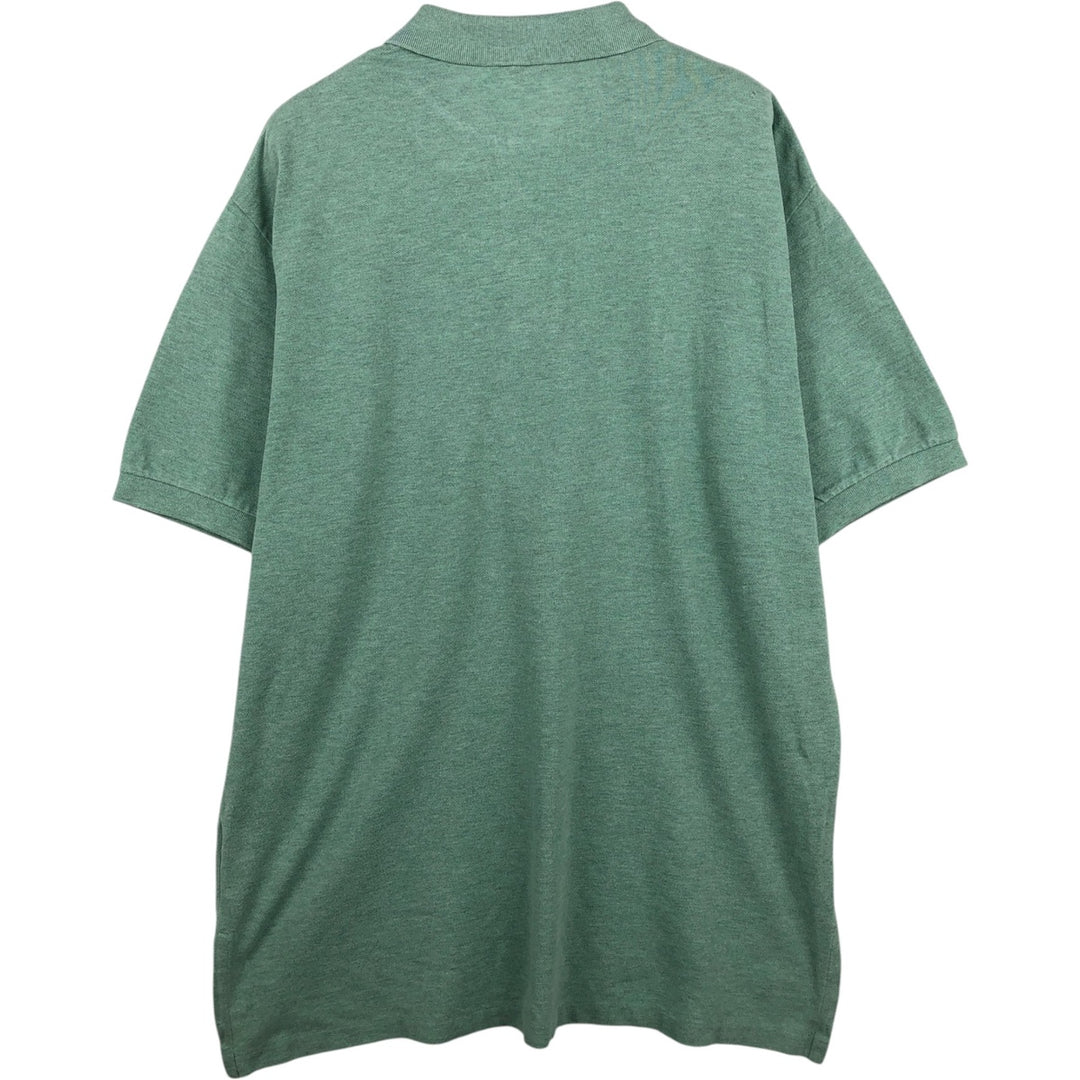 Ralph Lauren POLO by Ralph Lauren short sleeve polo shirt, men's XL size cotton green type yellow green Vintage Second Hand