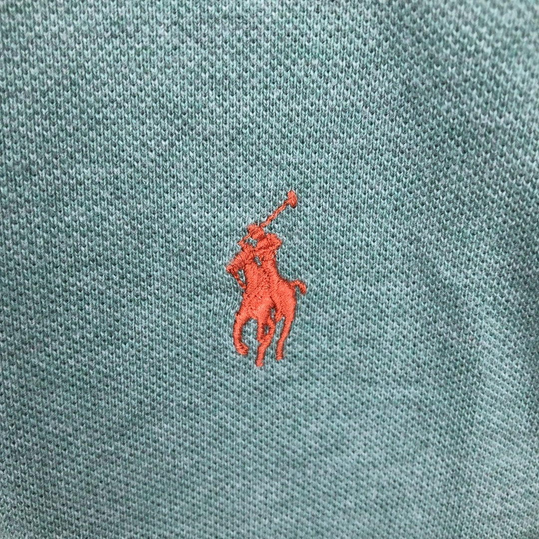 Ralph Lauren POLO by Ralph Lauren short sleeve polo shirt, men's XL size cotton green type yellow green Vintage Second Hand