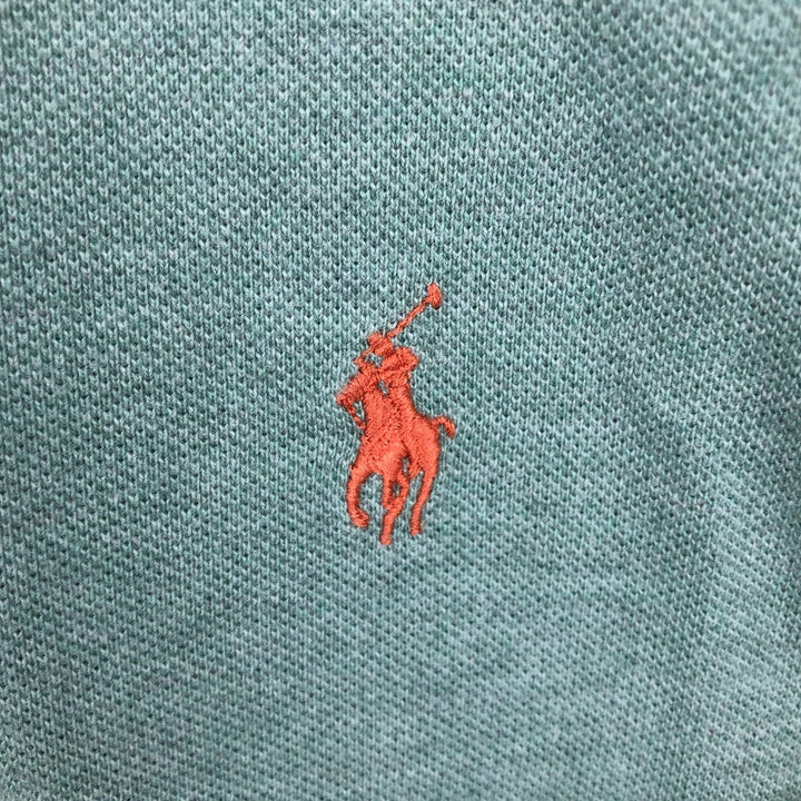 Ralph Lauren POLO by Ralph Lauren short sleeve polo shirt, men's XL size cotton green type yellow green Vintage Second Hand