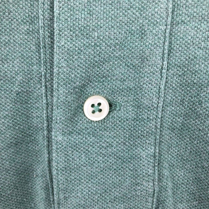 Ralph Lauren POLO by Ralph Lauren short sleeve polo shirt, men's XL size cotton green type yellow green Vintage Second Hand