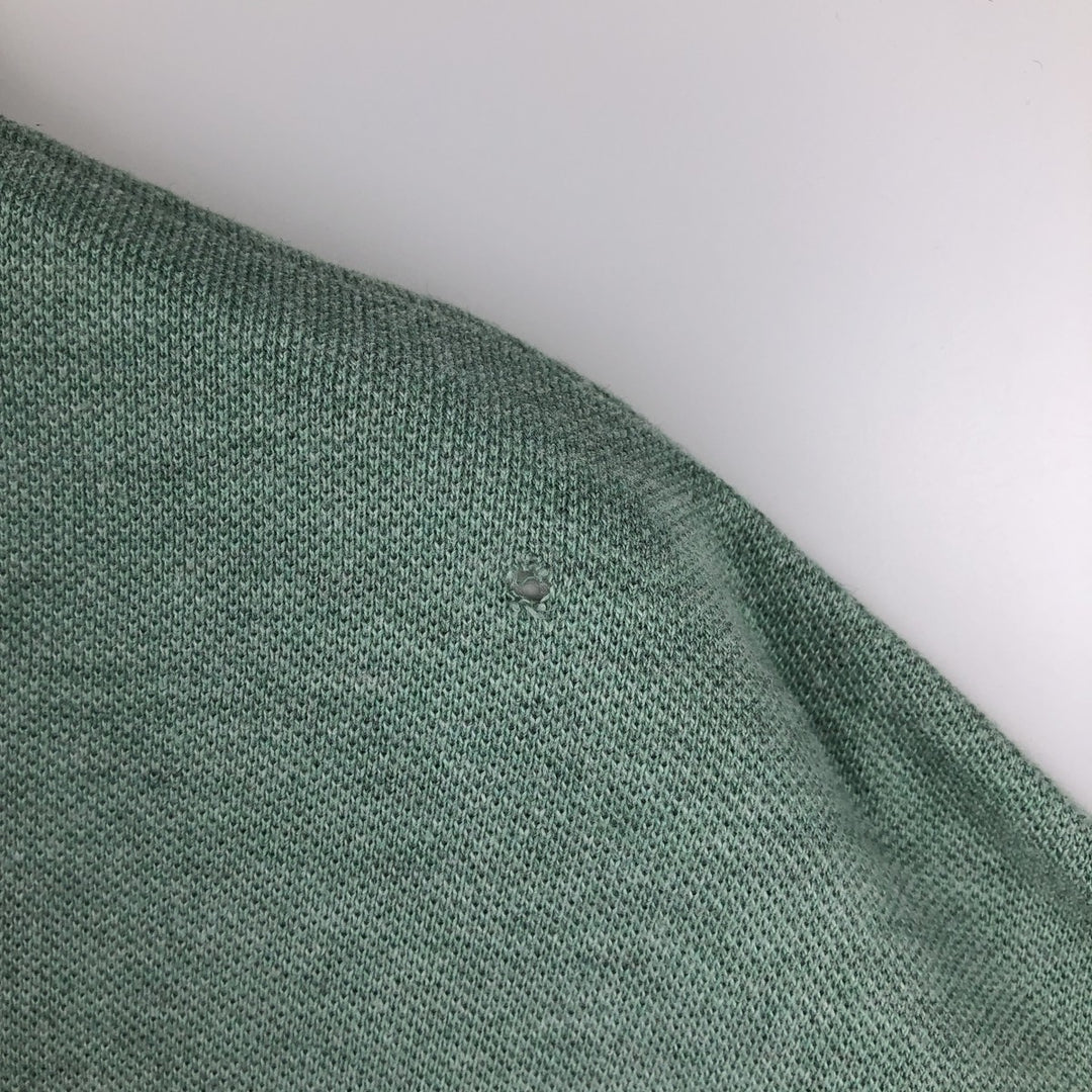 Ralph Lauren POLO by Ralph Lauren short sleeve polo shirt, men's XL size cotton green type yellow green Vintage Second Hand