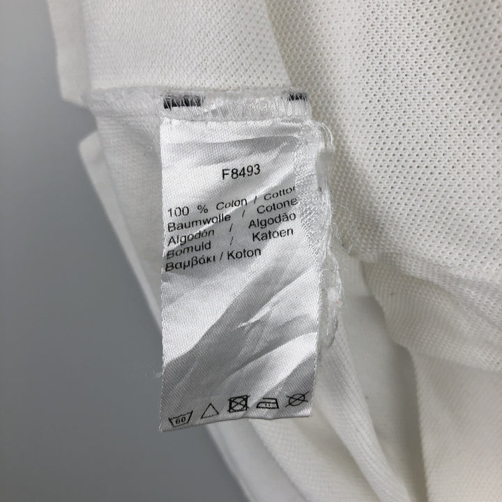 Lacoste Classic Fit short sleeve polo shirt, men's size L cotton white type Vintage Second Hand
