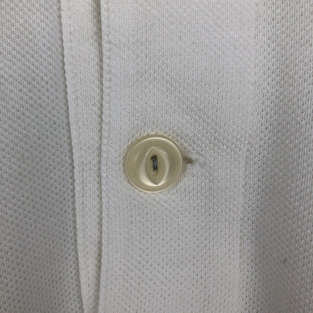 Lacoste Classic Fit short sleeve polo shirt, men's size L cotton white type Vintage Second Hand