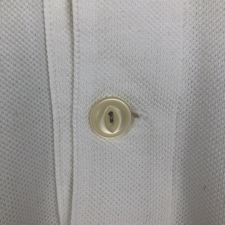 Lacoste Classic Fit short sleeve polo shirt, men's size L cotton white type Vintage Second Hand
