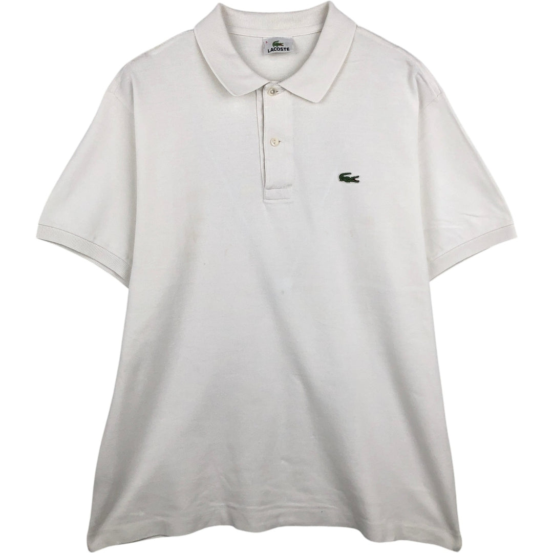 Lacoste LACOSTE Short Sleeve Polo Shirt Size 5 Men's L cotton white type Vintage Second Hand