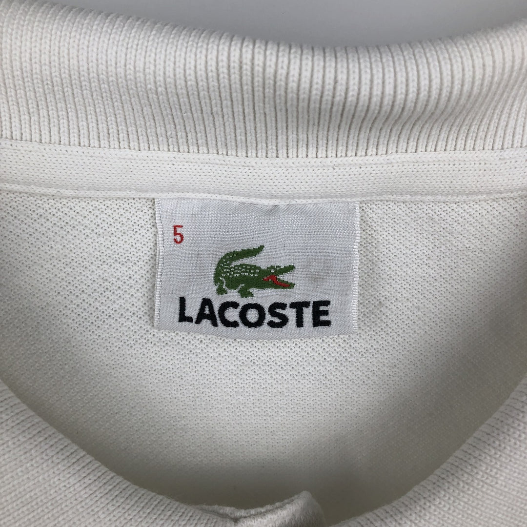 Lacoste LACOSTE Short Sleeve Polo Shirt Size 5 Men's L cotton white type Vintage Second Hand