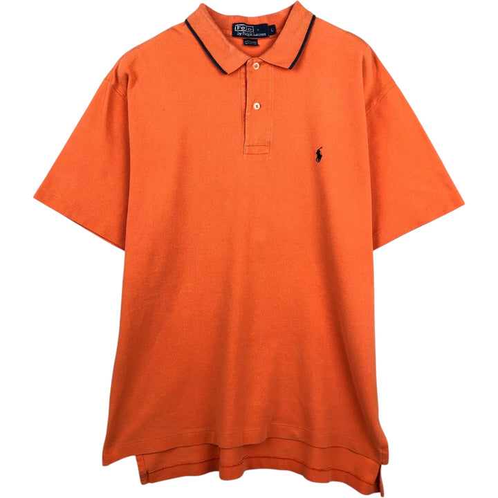 Ralph Lauren POLO by Ralph Lauren short sleeve polo shirt, men's size L cotton orange type Vintage Second Hand
