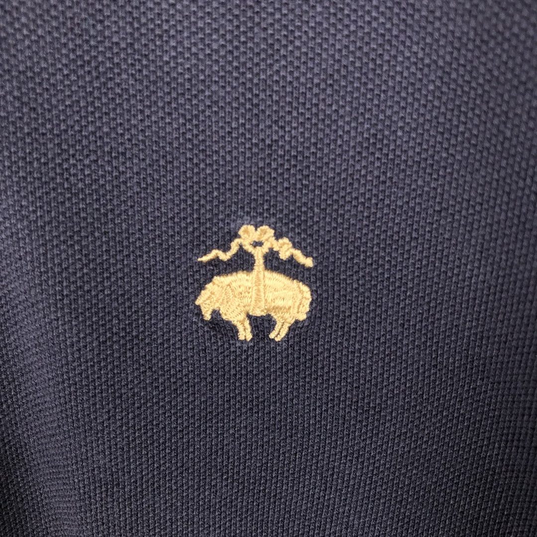 Brooks Brothers 346 Short-Sleeve Polo Shirt, Men's Size XL (approx.) cotton navy blue type Vintage Second Hand