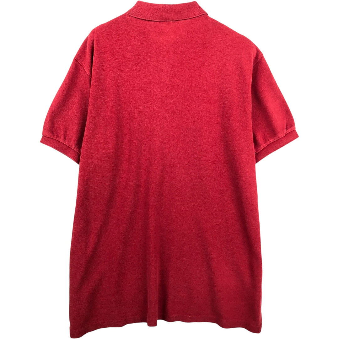 Ralph Lauren POLO by Ralph Lauren CUSTOM FIT short sleeve polo shirt, men's XL size cotton red type Vintage Second Hand