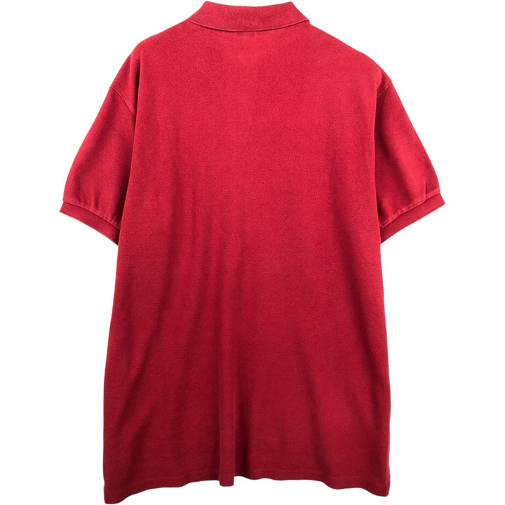 Ralph Lauren POLO by Ralph Lauren CUSTOM FIT short sleeve polo shirt, men's XL size cotton red type Vintage Second Hand